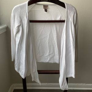 Chico’a Size 1 White Convertible Cardigan